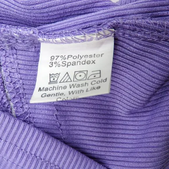 Cider Pastel Purple Lace Cropped Cami Medium - Picture 4 of 5